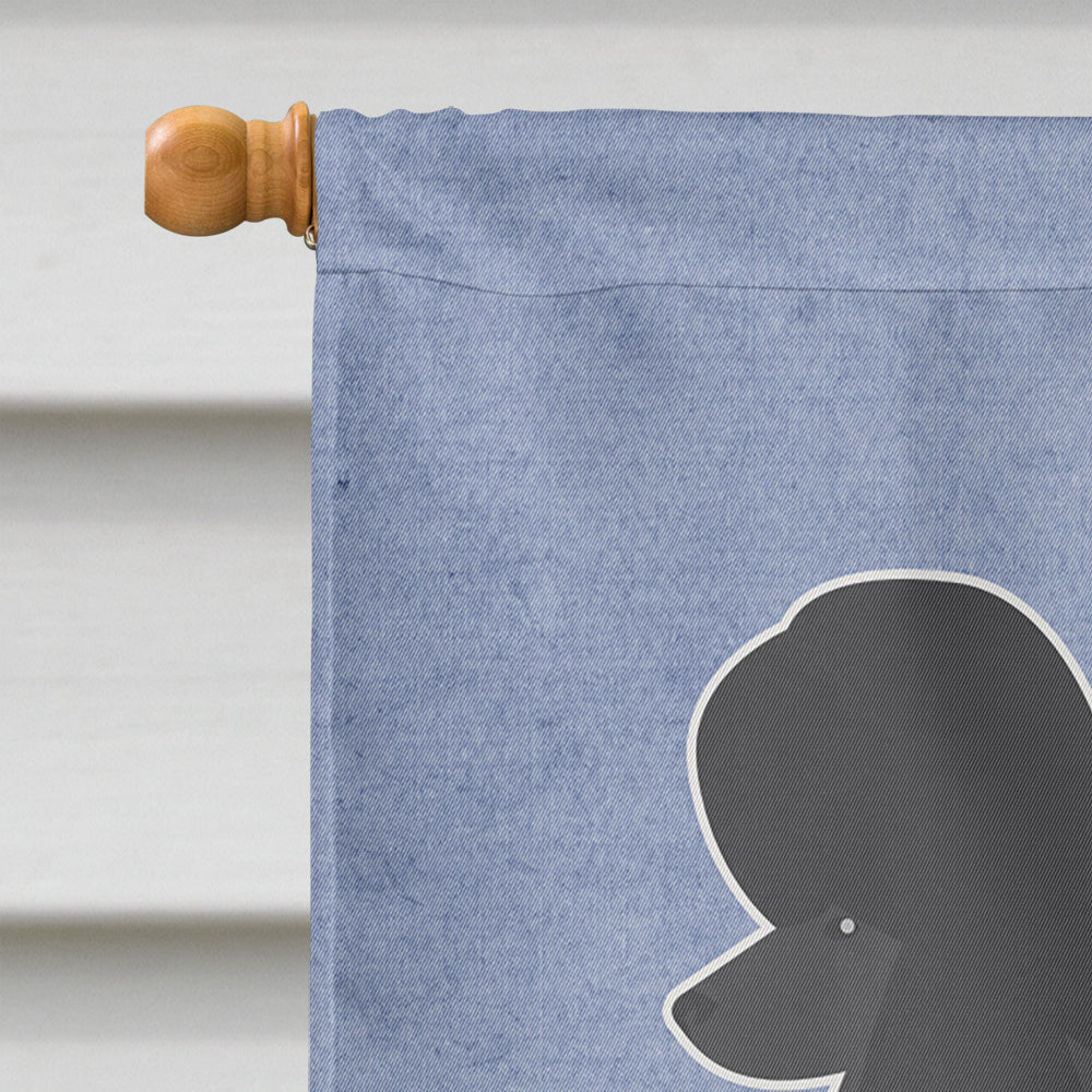 Poodle Welcome Flag Canvas House Size BB5543CHF by Caroline's Treasures