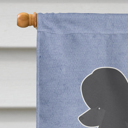 Poodle Welcome Flag Canvas House Size BB5543CHF by Caroline's Treasures