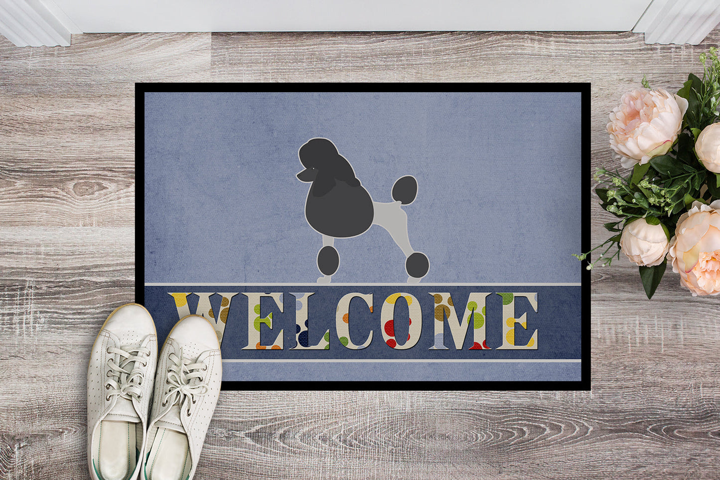 Poodle Welcome Indoor or Outdoor Mat 18x27 BB5543MAT by Caroline's Treasures