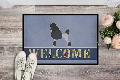 Poodle Welcome Indoor or Outdoor Mat 18x27 BB5543MAT by Caroline's Treasures