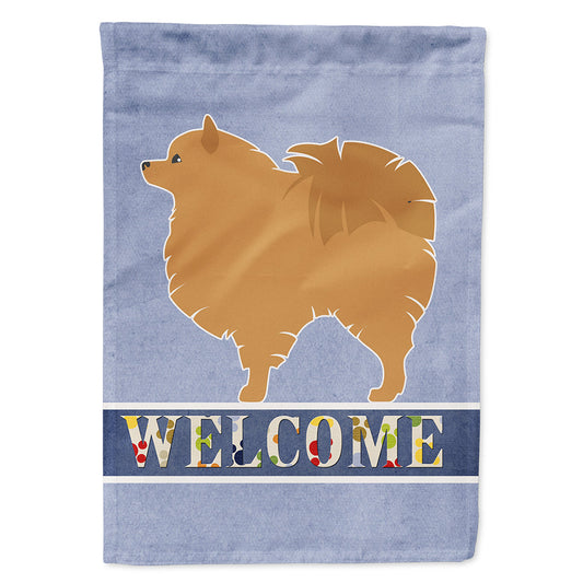 Pomeranian Welcome Flag Canvas House Size BB5546CHF by Caroline's Treasures