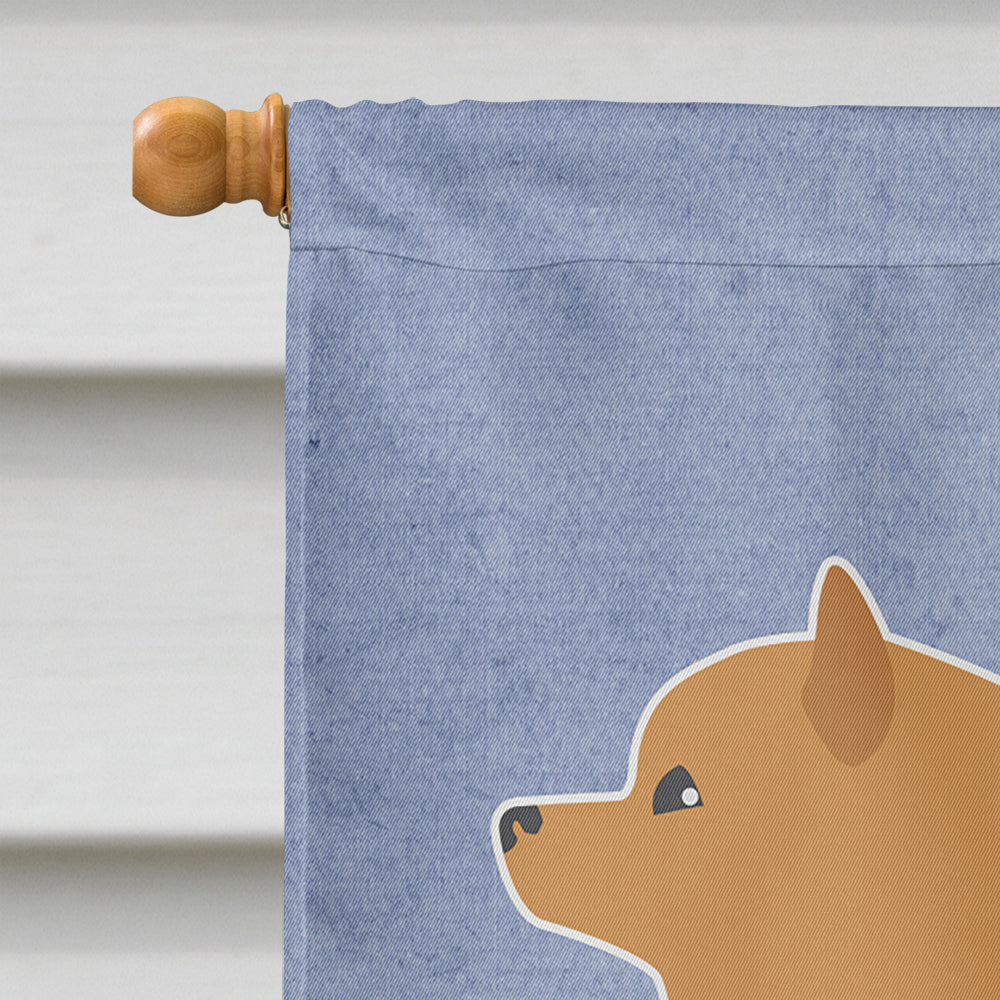 Pomeranian Welcome Flag Canvas House Size BB5546CHF by Caroline's Treasures