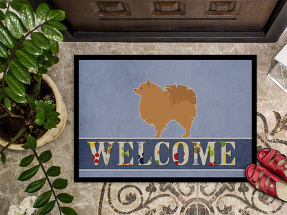 Pomeranian Welcome Indoor or Outdoor Mat 18x27 BB5546MAT by Caroline's Treasures