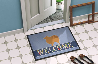 Pomeranian Welcome Indoor or Outdoor Mat 18x27 BB5546MAT by Caroline's Treasures