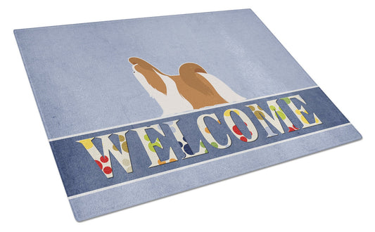 Shih Tzu Welcome Glass Cutting Board Large BB5550LCB by Caroline's Treasures