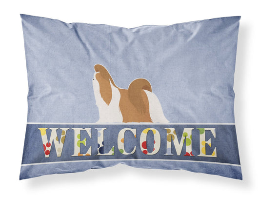 Shih Tzu Welcome Fabric Standard Pillowcase BB5550PILLOWCASE by Caroline's Treasures