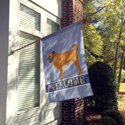 Pug Welcome Flag Canvas House Size BB5551CHF by Caroline's Treasures