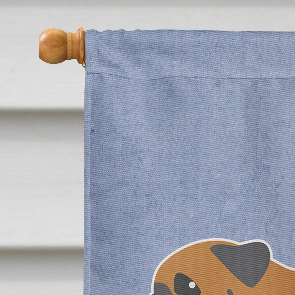 Pug Welcome Flag Canvas House Size BB5551CHF by Caroline's Treasures