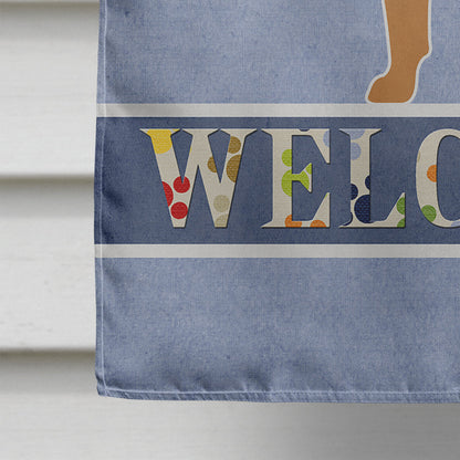 Pug Welcome Flag Canvas House Size BB5551CHF by Caroline's Treasures