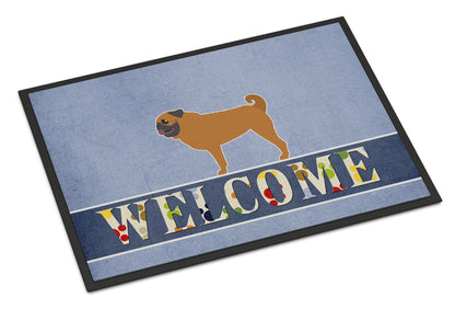 Pug Welcome Indoor or Outdoor Mat 24x36 BB5551JMAT by Caroline's Treasures