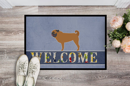 Pug Welcome Indoor or Outdoor Mat 18x27 BB5551MAT by Caroline's Treasures