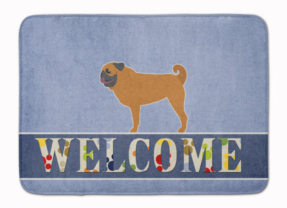 Pug Welcome Machine Washable Memory Foam Mat BB5551RUG by Caroline's Treasures