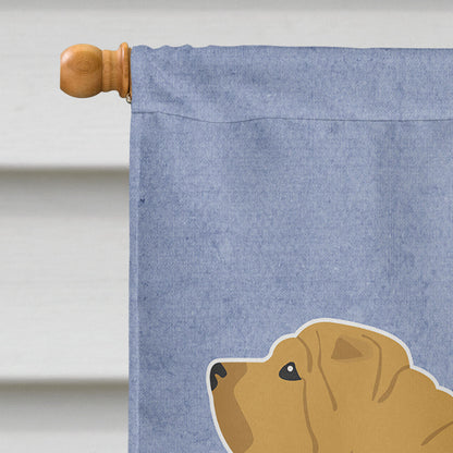 Shar Pei Merry Welcome Flag Canvas House Size BB5556CHF by Caroline's Treasures