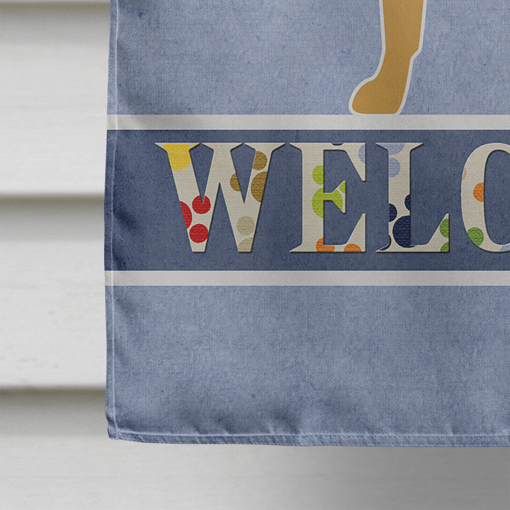 Shar Pei Merry Welcome Flag Canvas House Size BB5556CHF by Caroline's Treasures