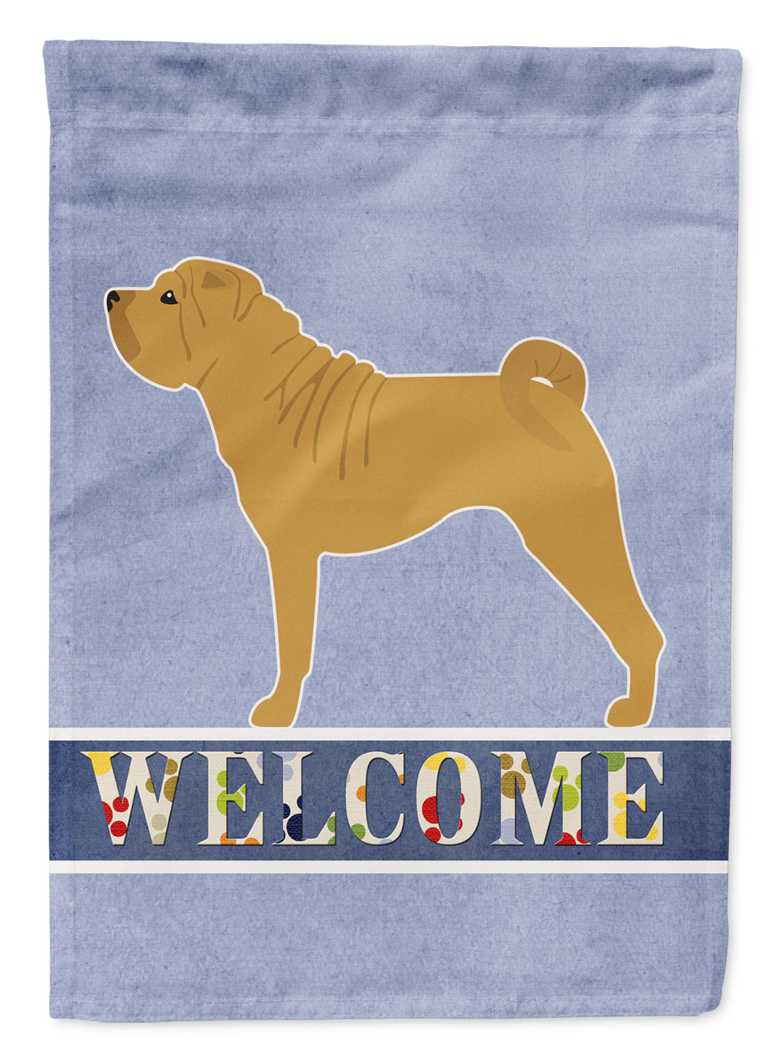 Shar Pei Merry Welcome Flag Garden Size BB5556GF by Caroline's Treasures