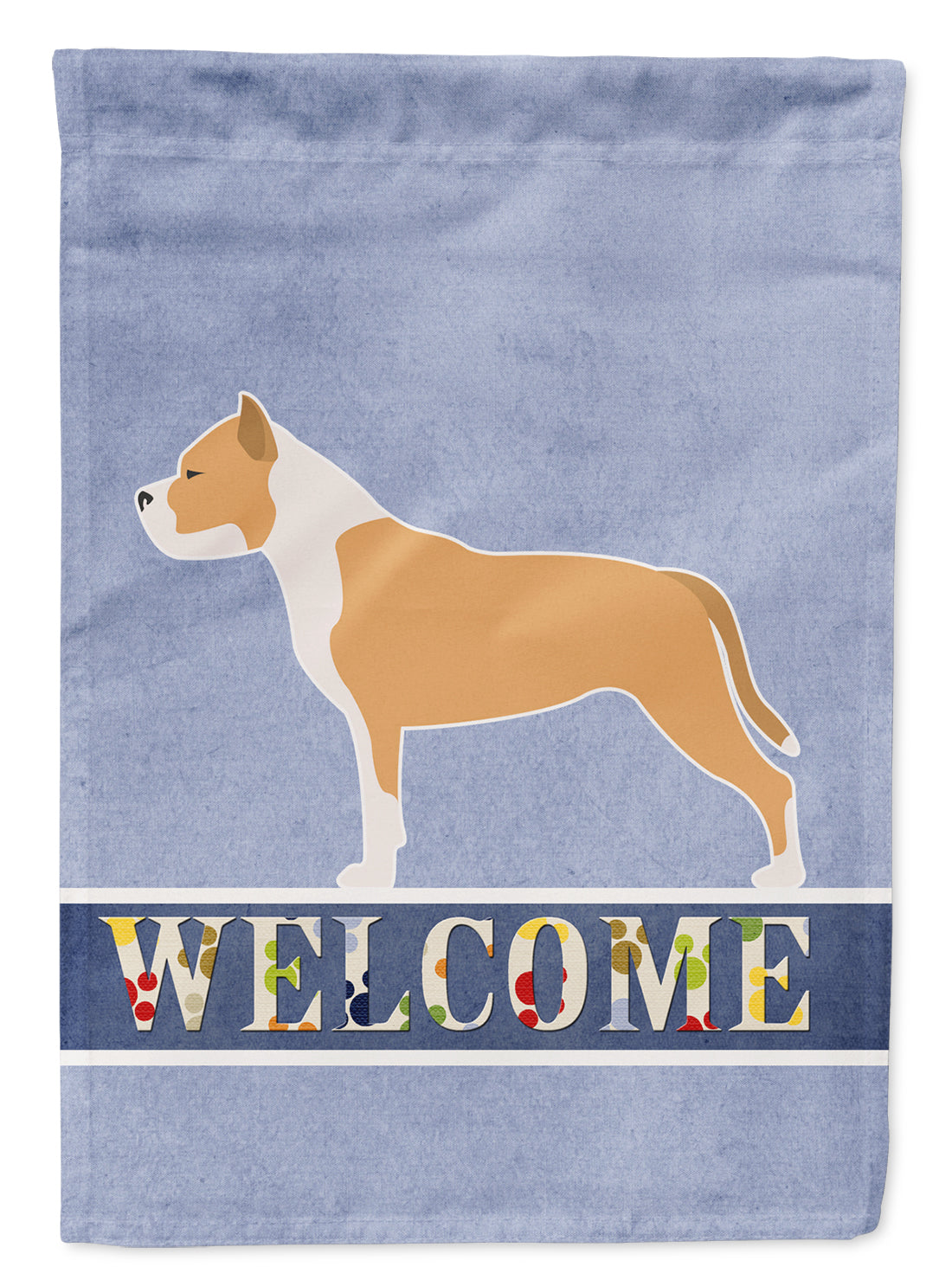 Staffordshire Bull Terrier Welcome Flag Garden Size BB5558GF by Caroline's Treasures