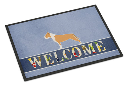 Staffordshire Bull Terrier Welcome Indoor or Outdoor Mat 18x27 BB5558MAT by Caroline's Treasures