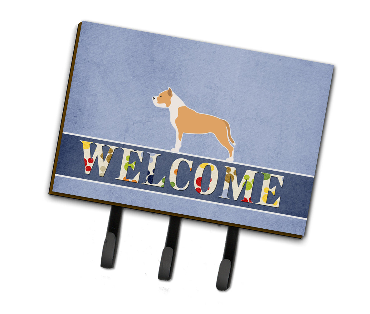 Staffordshire Bull Terrier Welcome Leash or Key Holder BB5558TH68 by Caroline's Treasures