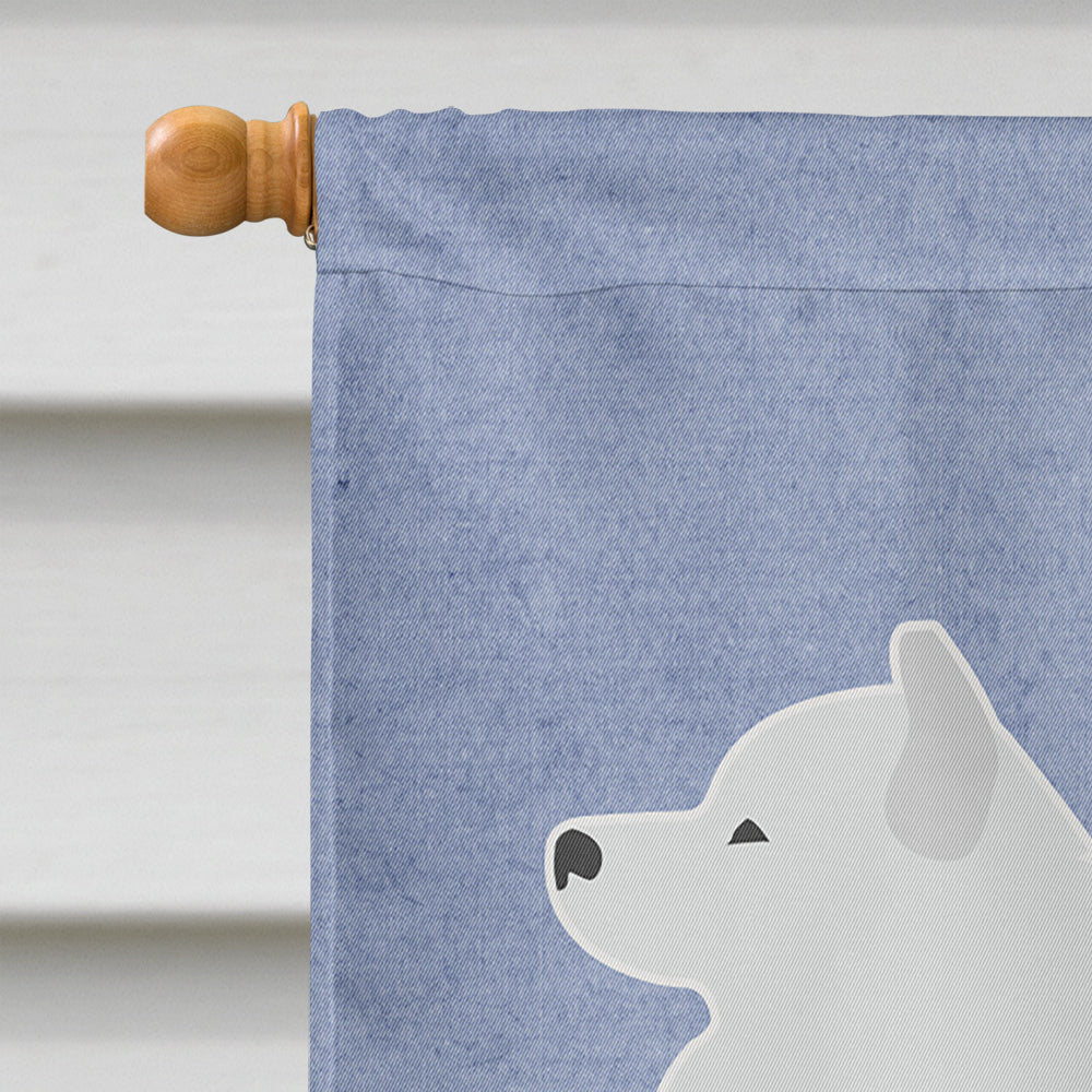 Samoyed Welcome Flag Canvas House Size BB5563CHF by Caroline's Treasures