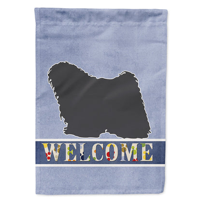 Puli Welcome Flag Canvas House Size BB5567CHF by Caroline's Treasures