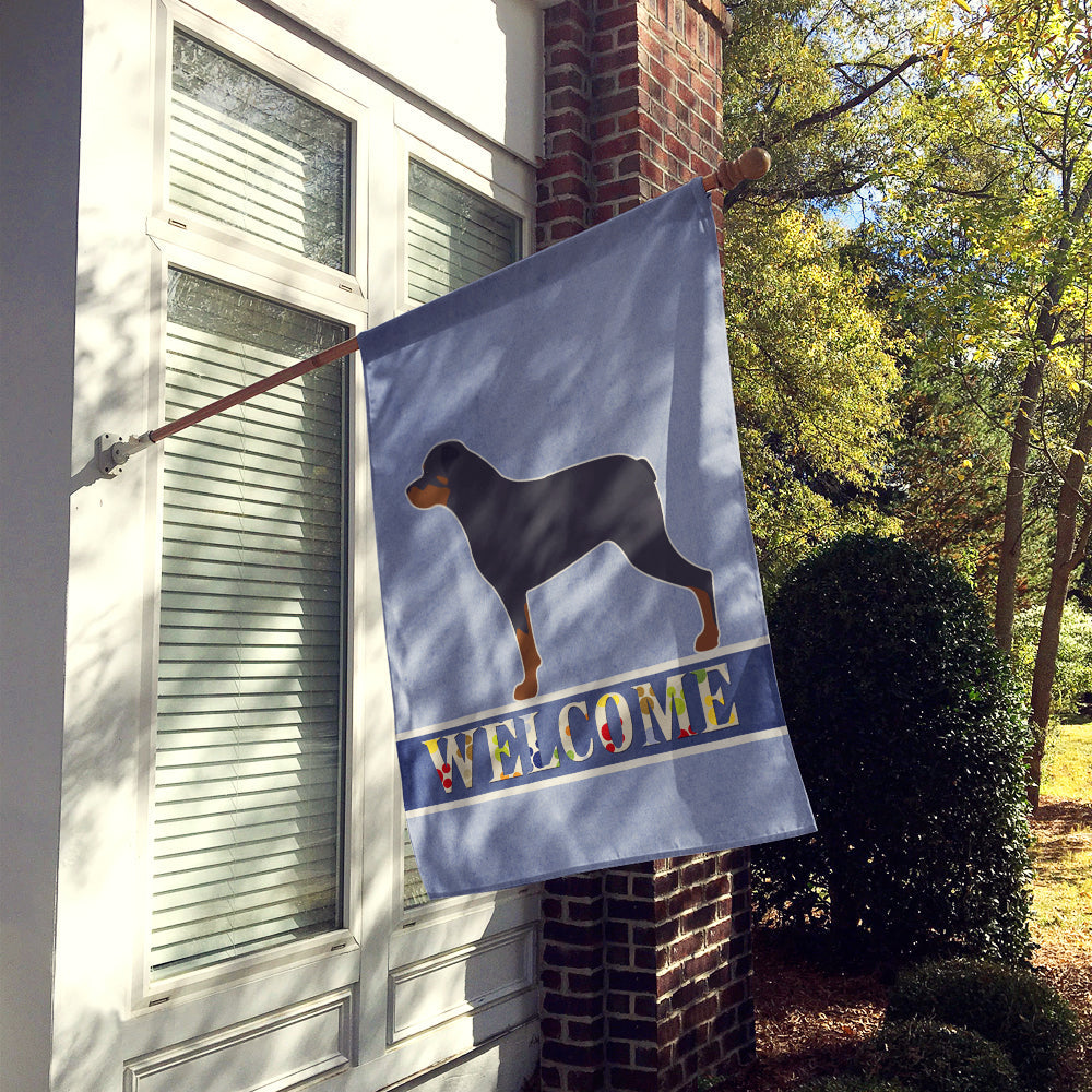 Rottweiler Welcome Flag Canvas House Size BB5570CHF by Caroline's Treasures