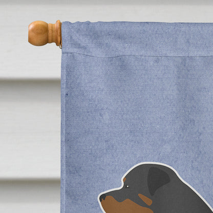 Rottweiler Welcome Flag Canvas House Size BB5570CHF by Caroline's Treasures