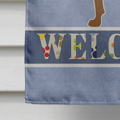 Rottweiler Welcome Flag Canvas House Size BB5570CHF by Caroline's Treasures