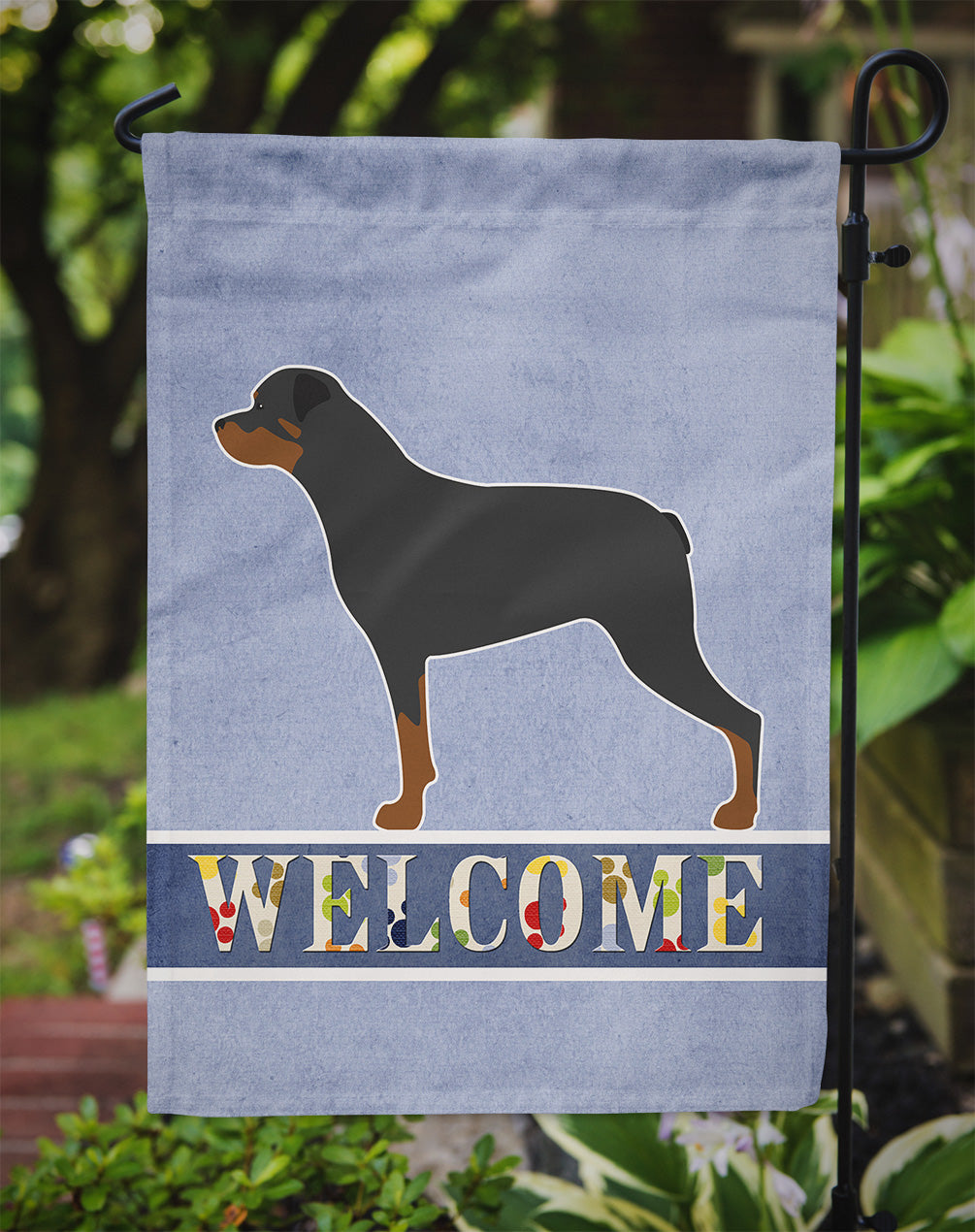 Rottweiler Welcome Flag Garden Size BB5570GF by Caroline's Treasures