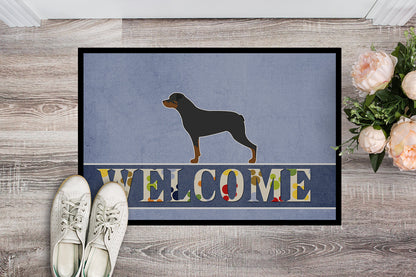 Rottweiler Welcome Indoor or Outdoor Mat 18x27 BB5570MAT by Caroline's Treasures