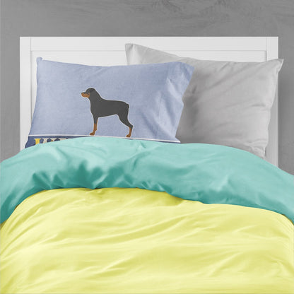 Rottweiler Welcome Fabric Standard Pillowcase BB5570PILLOWCASE by Caroline's Treasures