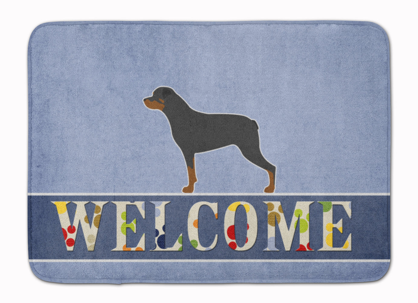 Rottweiler Welcome Machine Washable Memory Foam Mat BB5570RUG by Caroline's Treasures