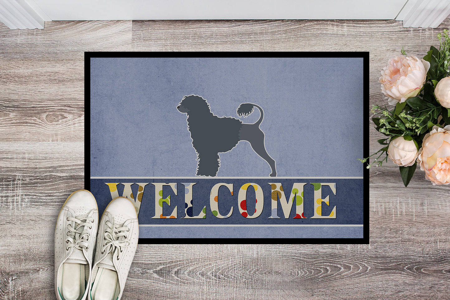 Portuguese Water Dog Welcome Indoor or Outdoor Mat 18x27 BB5572MAT by Caroline's Treasures