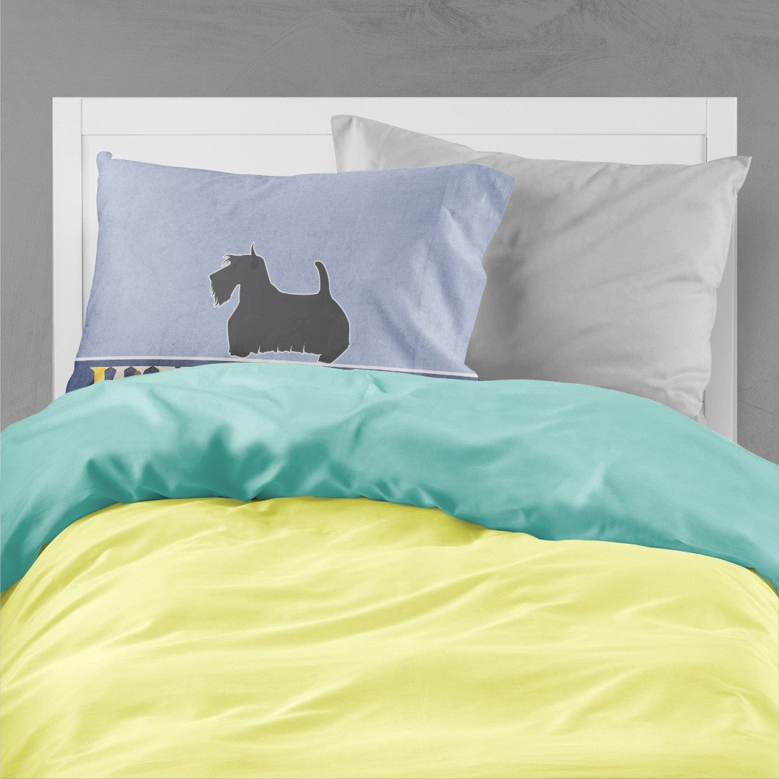 Scottish Terrier Welcome Fabric Standard Pillowcase BB5573PILLOWCASE by Caroline's Treasures