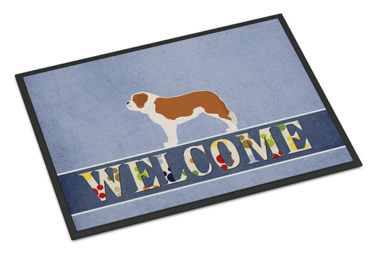 Saint Bernard Welcome Indoor or Outdoor Mat 24x36 BB5580JMAT by Caroline's Treasures