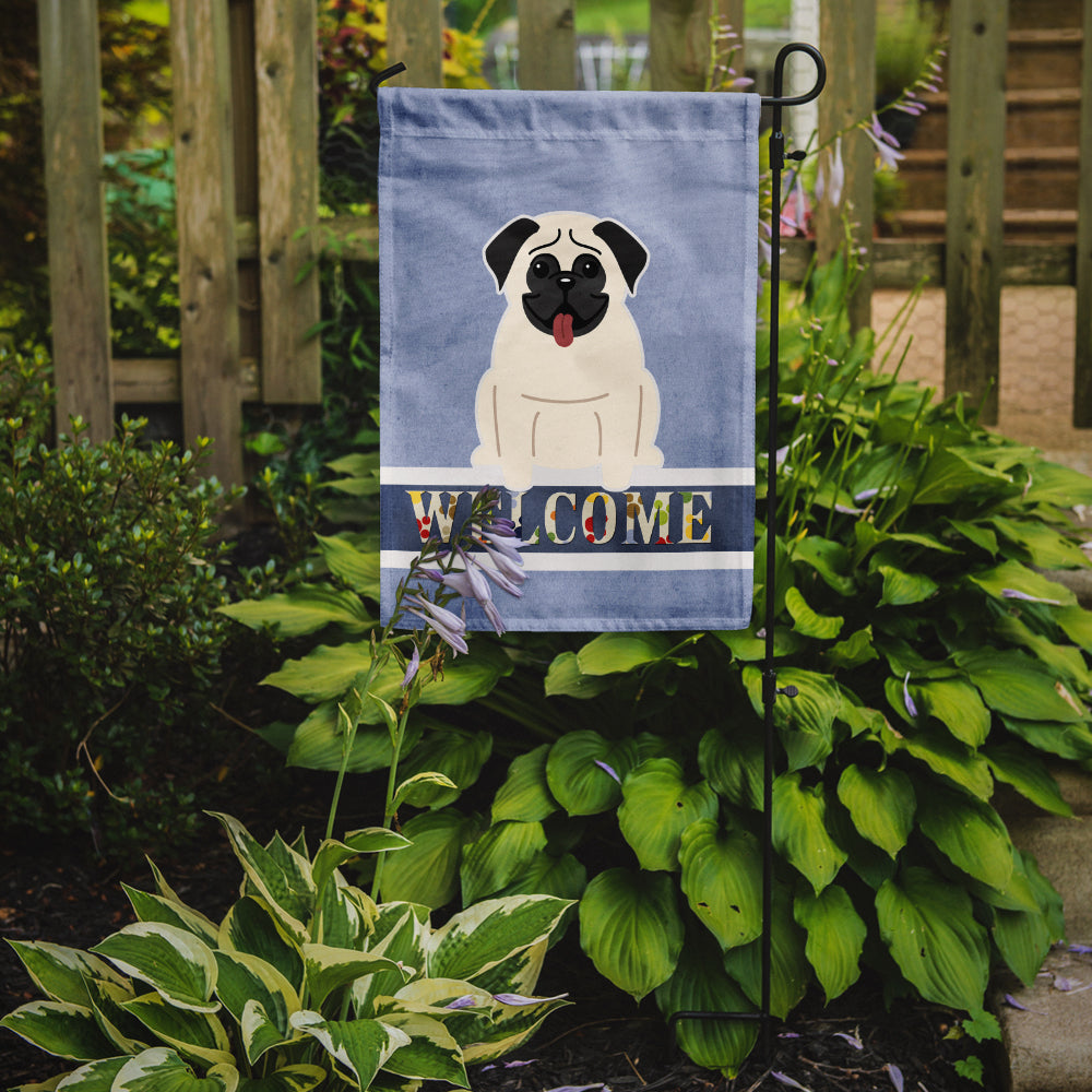 Pug Cream Welcome Flag Garden Size BB5585GF by Caroline's Treasures