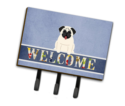 Pug Cream Welcome Leash or Key Holder BB5585TH68 by Caroline's Treasures