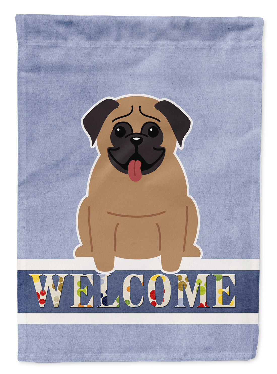 Pug Brown Welcome Flag Garden Size BB5586GF by Caroline's Treasures