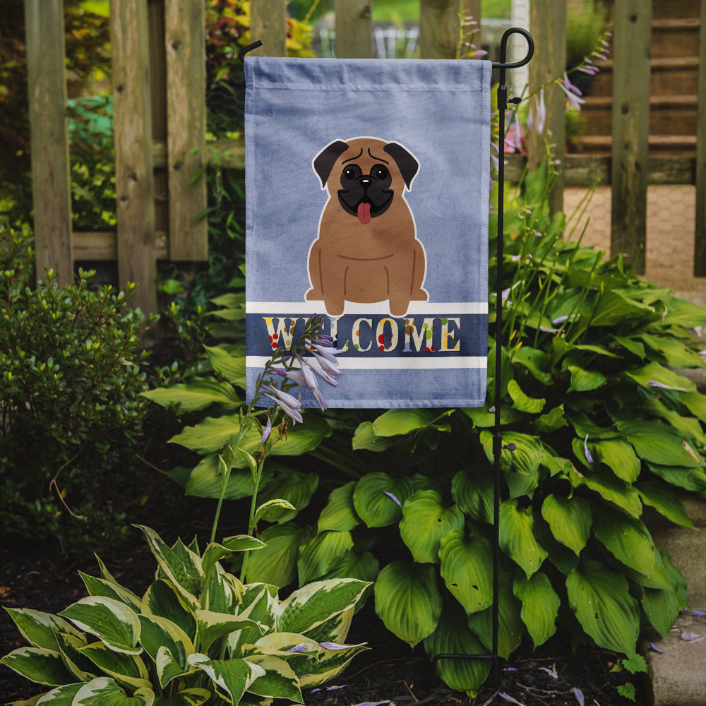 Pug Brown Welcome Flag Garden Size BB5586GF by Caroline's Treasures