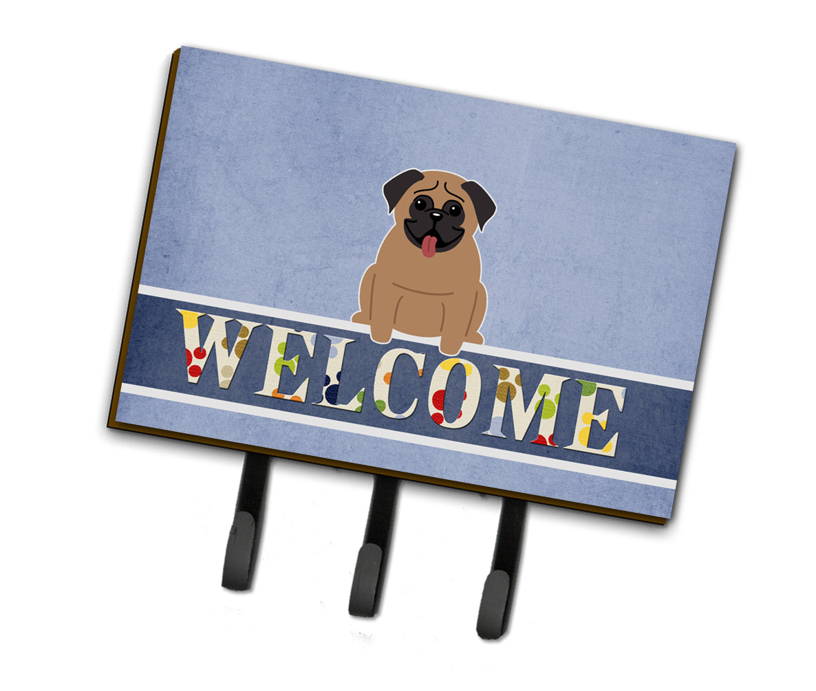 Pug Brown Welcome Leash or Key Holder BB5586TH68 by Caroline's Treasures