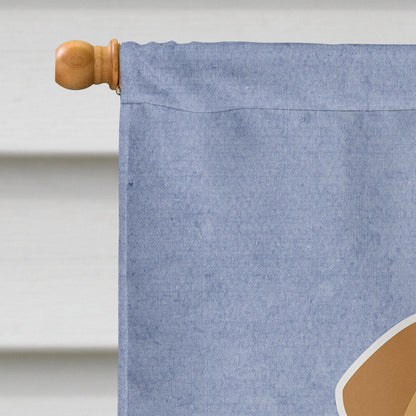 Pug Brown Welcome Flag Canvas House Size BB5588CHF by Caroline's Treasures