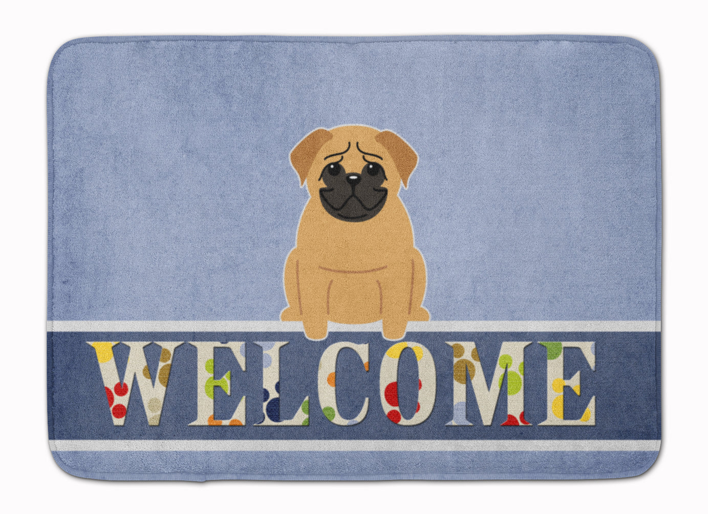 Pug Brown Welcome Machine Washable Memory Foam Mat BB5588RUG by Caroline's Treasures