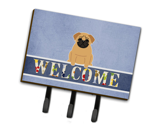 Pug Brown Welcome Leash or Key Holder BB5588TH68 by Caroline's Treasures