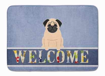 Pug Fawn Welcome Machine Washable Memory Foam Mat BB5589RUG by Caroline's Treasures