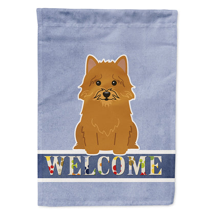 Norwich Terrier Welcome Flag Canvas House Size BB5601CHF by Caroline's Treasures