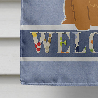 Norwich Terrier Welcome Flag Canvas House Size BB5601CHF by Caroline's Treasures