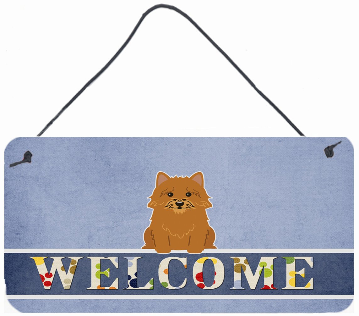 Norwich Terrier Welcome Wall or Door Hanging Prints BB5601DS812 by Caroline's Treasures