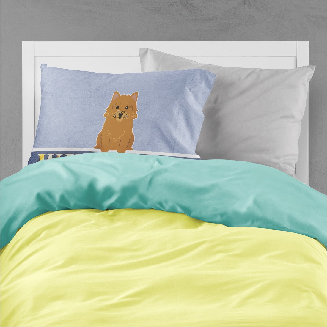 Norwich Terrier Welcome Fabric Standard Pillowcase BB5601PILLOWCASE by Caroline's Treasures