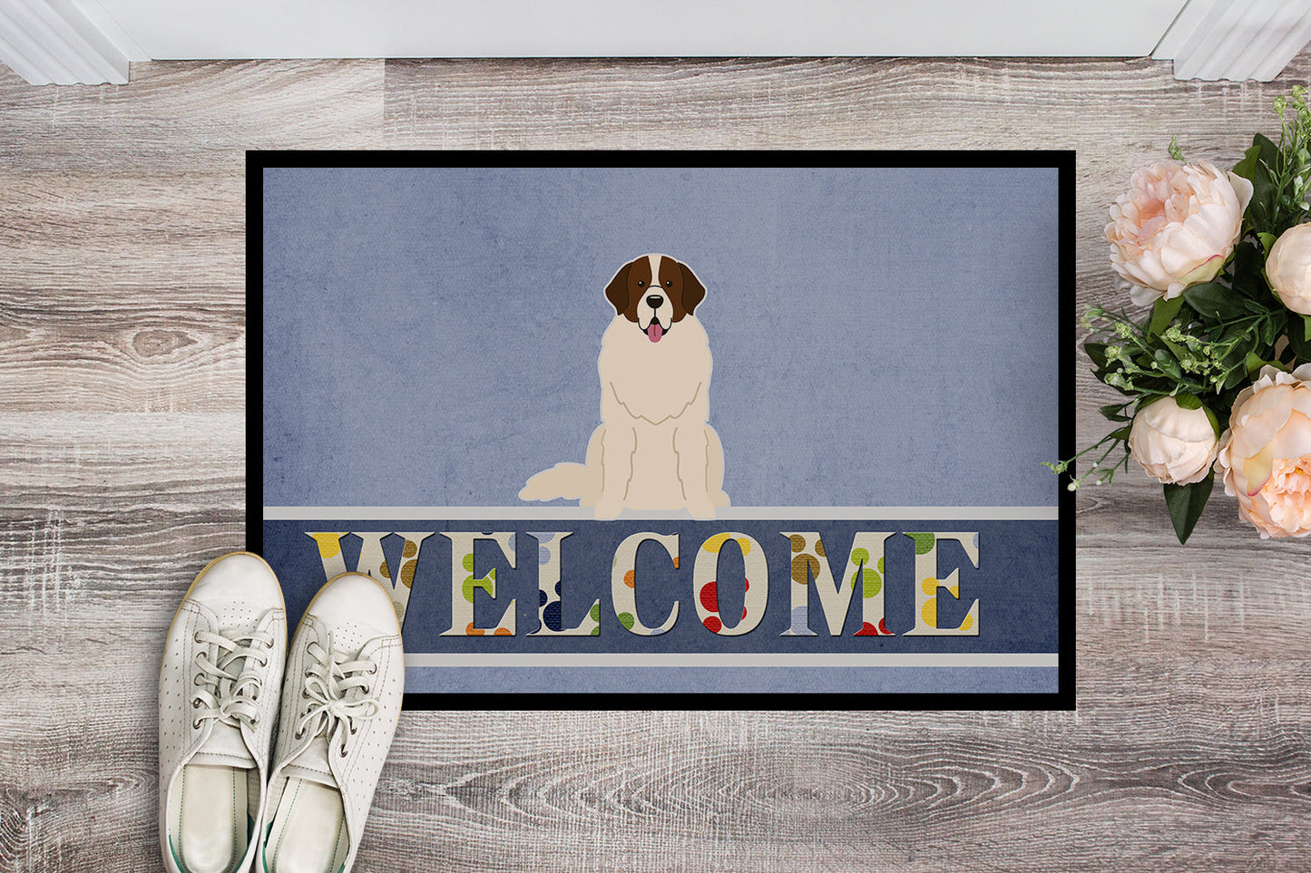 Moscow Watchdog Welcome Indoor or Outdoor Mat 18x27 BB5608MAT by Caroline's Treasures