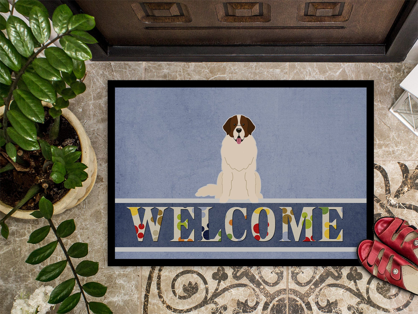 Moscow Watchdog Welcome Indoor or Outdoor Mat 18x27 BB5608MAT by Caroline's Treasures