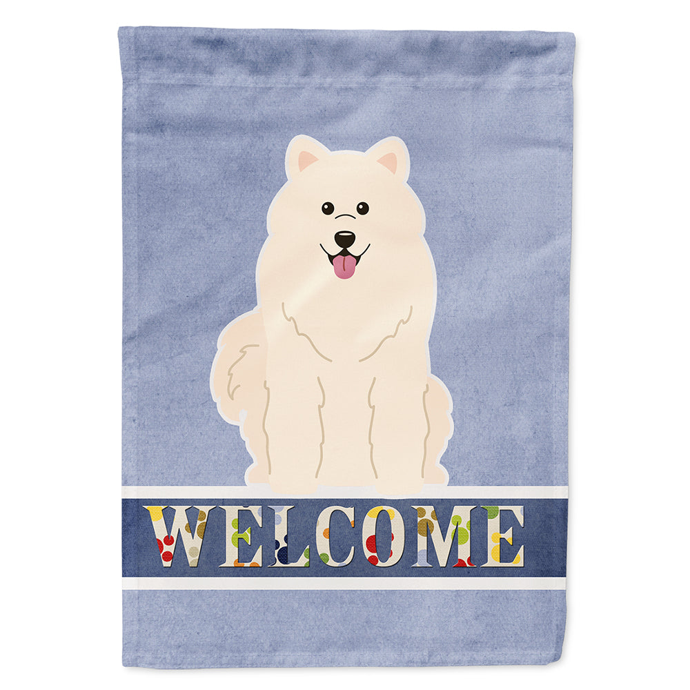 Samoyed Welcome Flag Canvas House Size BB5611CHF by Caroline's Treasures